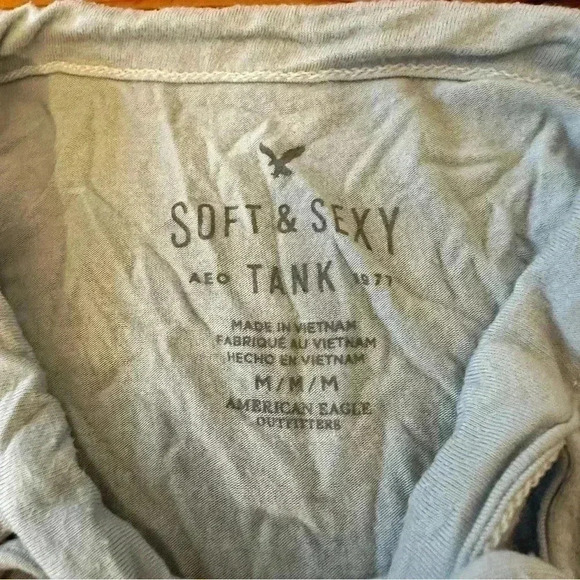 SOFT & SEXY America Eagle outfitters cross cross front women M AEO TANK - Picture 3 of 5